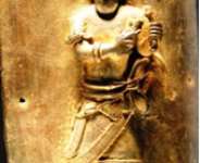 Priest with a gong. Benin, Nigeria. Ethnologisches Museum, Berlin.
